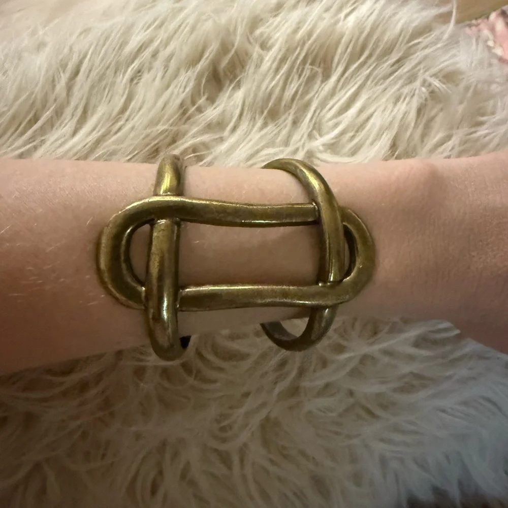 Avant Garde Brass Knot Cuff